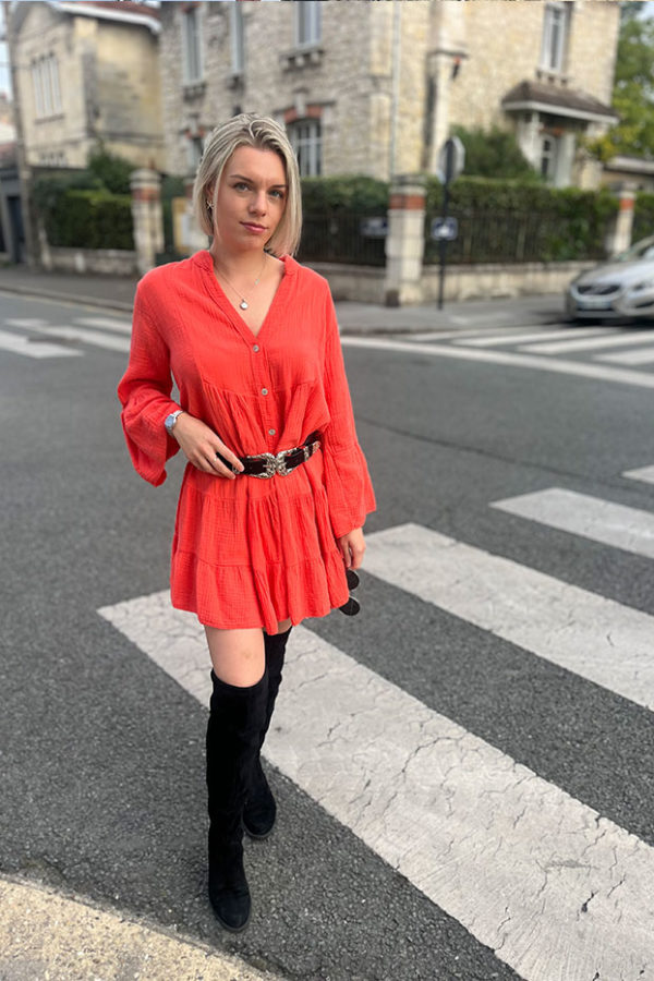 Robe Coralie Corail